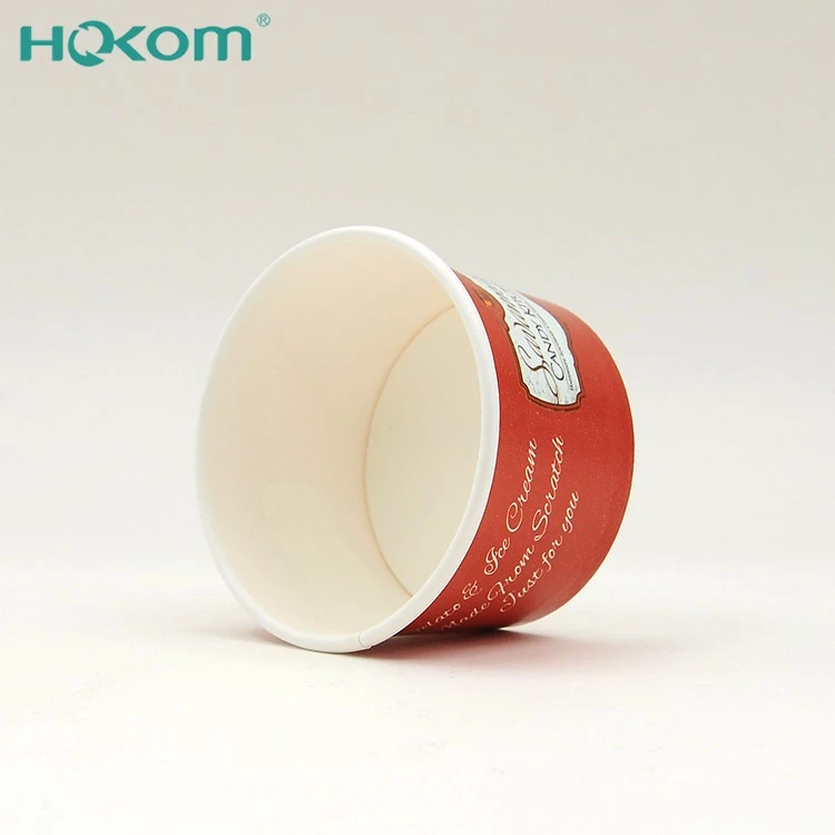 2025 Best-selling White Brown Kraft Paper Customized Bright Colorful Ice Cream Bowl With Lid