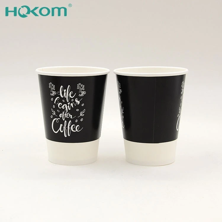 Custom Printed Logo Disposable Recycle 6oz 8oz 12oz 16oz 20oz Double Ripple Wall Coffee Paper Cups With Lids