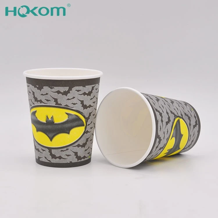 Customized Disposable 4/8/9/10/12 Oz Biodegradable Paper Printed Logo Single Wall Hot Drink Cup Parties Takeaway Weddings Office suppliers