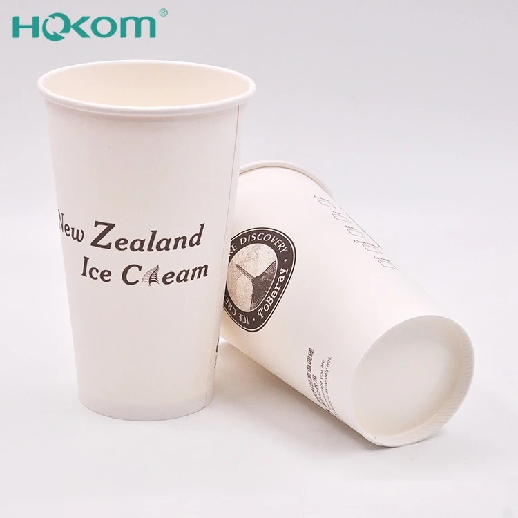 Hokom Customized Color Designs High Quality Disposable Packaging Hot Coffee Paper Cup With Lids