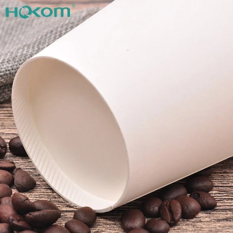 Hokom Manufacturers 6oz 8oz 12 Oz 16 Oz Hot Drink White Paper Coffee Cup With Lid