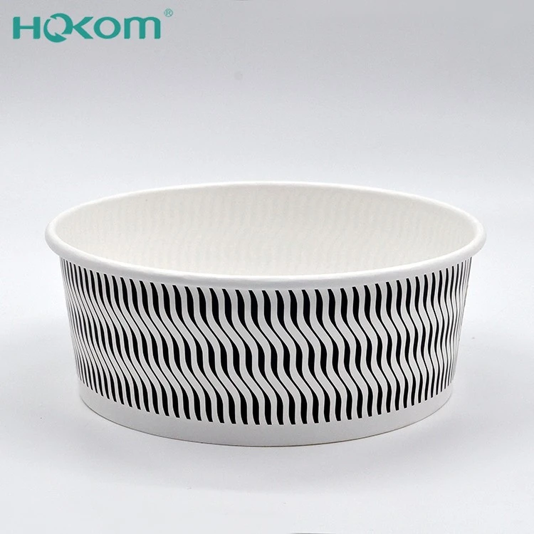 Hokom Take Away Eco Friendly Disposable Brown Kraft /White Paper Salad Bowl