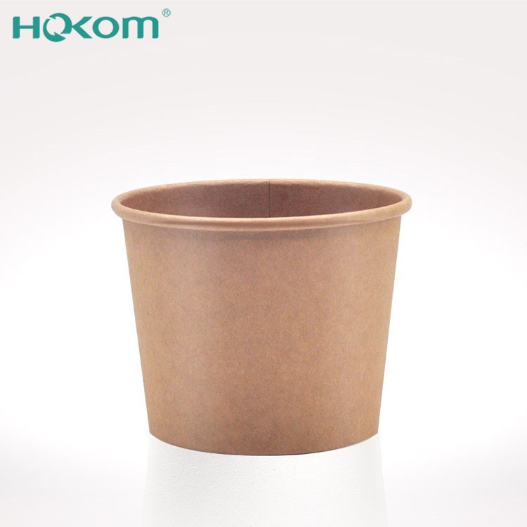 Hongkang Factory New Product Kraft Paper Soup Cups 2025 Porridge Packaging Noodle Soup Bowls Container High Quality Cheap Price For Sale