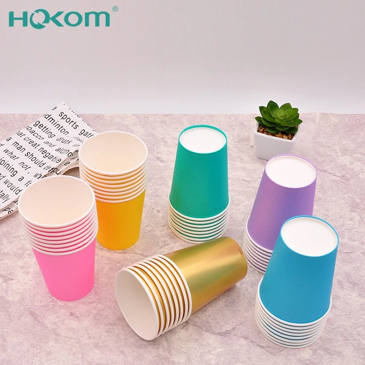 Single Wall Custom Logo Hot Drinking Coffee Paper Cup With PS Lid high quality