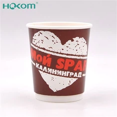 Custom Logo 12Oz Double Wall Disposable Paper Coffee Cups With Lids